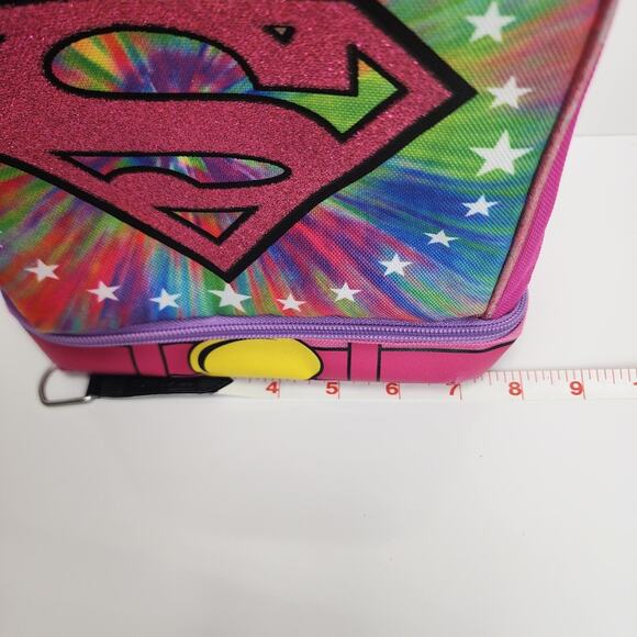 Pink Warner Brothers DC Superhero Girls Drop Bottom Insulated Lunchbox - Picture 11 of 12